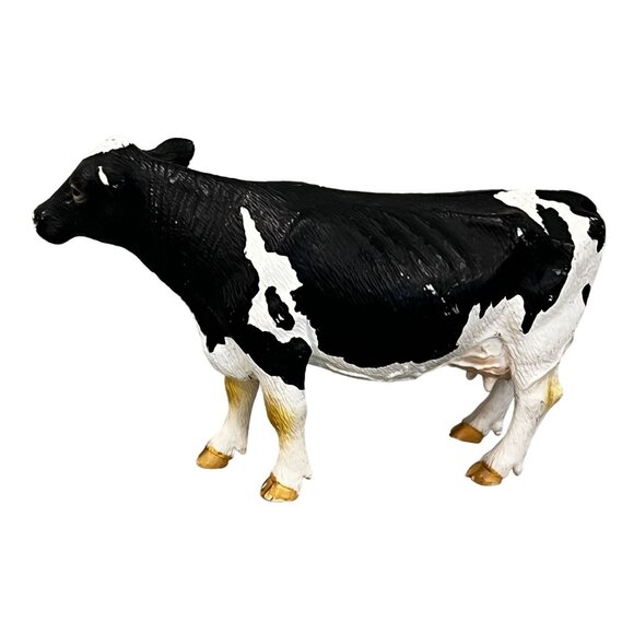 Schleich Retired Black White Holstein Farm Animal Toy - Picture 9 of 10